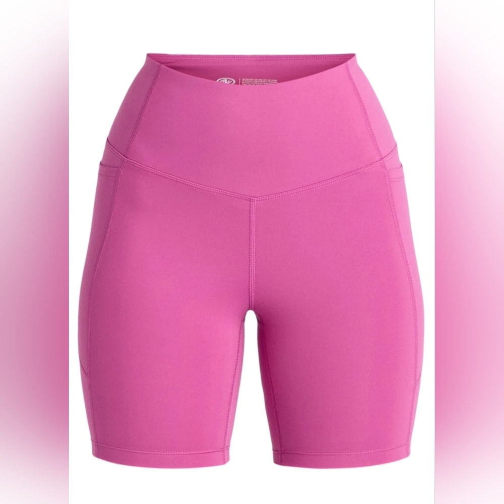 Athletic Works Women's Size XS (0-2) High Rise Bike Shorts Meadow Mauve NWT Pink